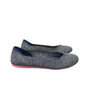 Rothy’s The Flat Women's Size 9.5 US Grey Pink Round Toe Slip On Flats Shoes